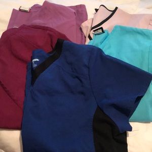 5 medium large scrub tops.